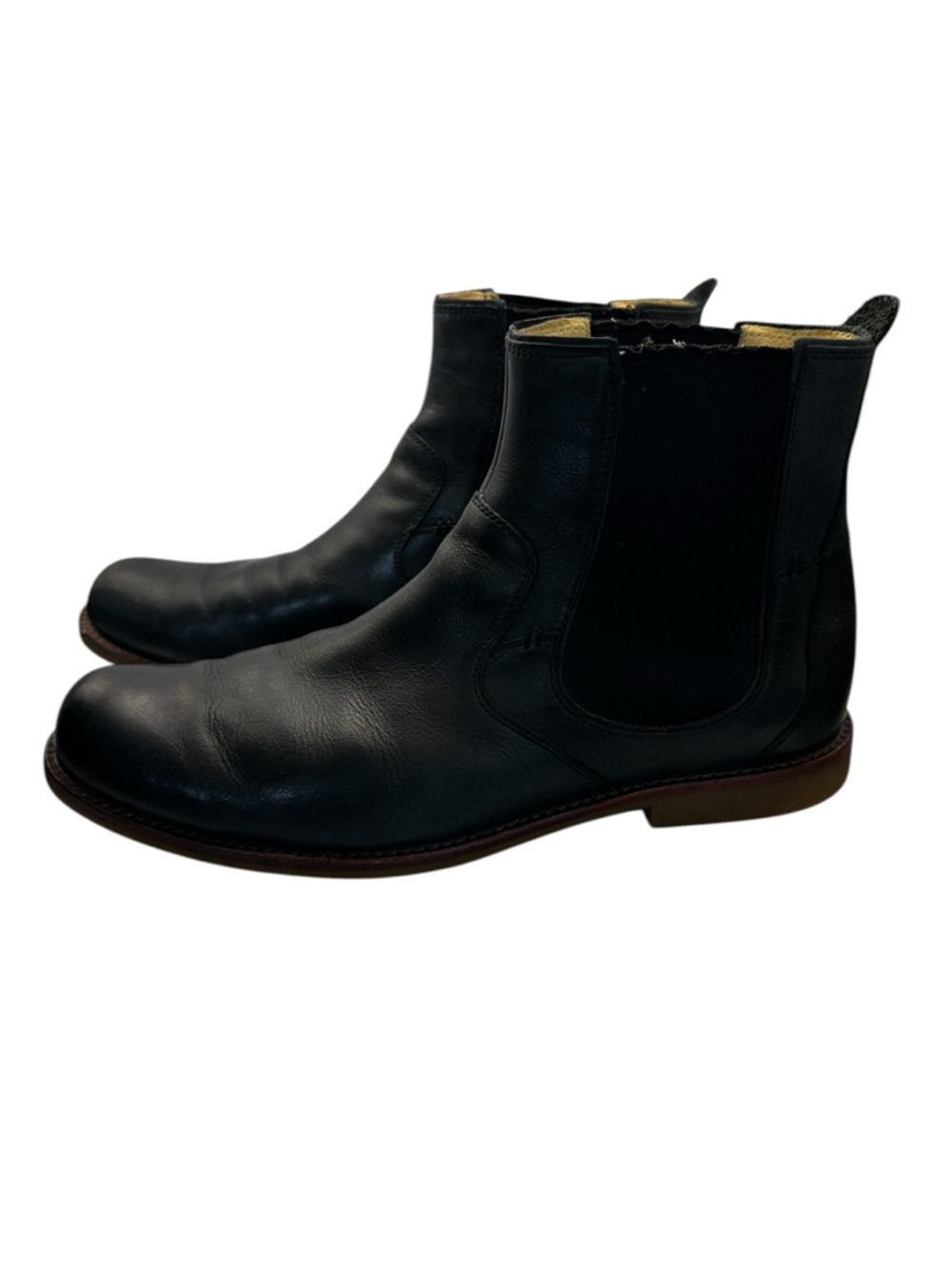 UGG Stevenson Chelsea Boots Mens 11.5 Black Leather Slip On Ankle Dress Casual - Picture 2 of 10